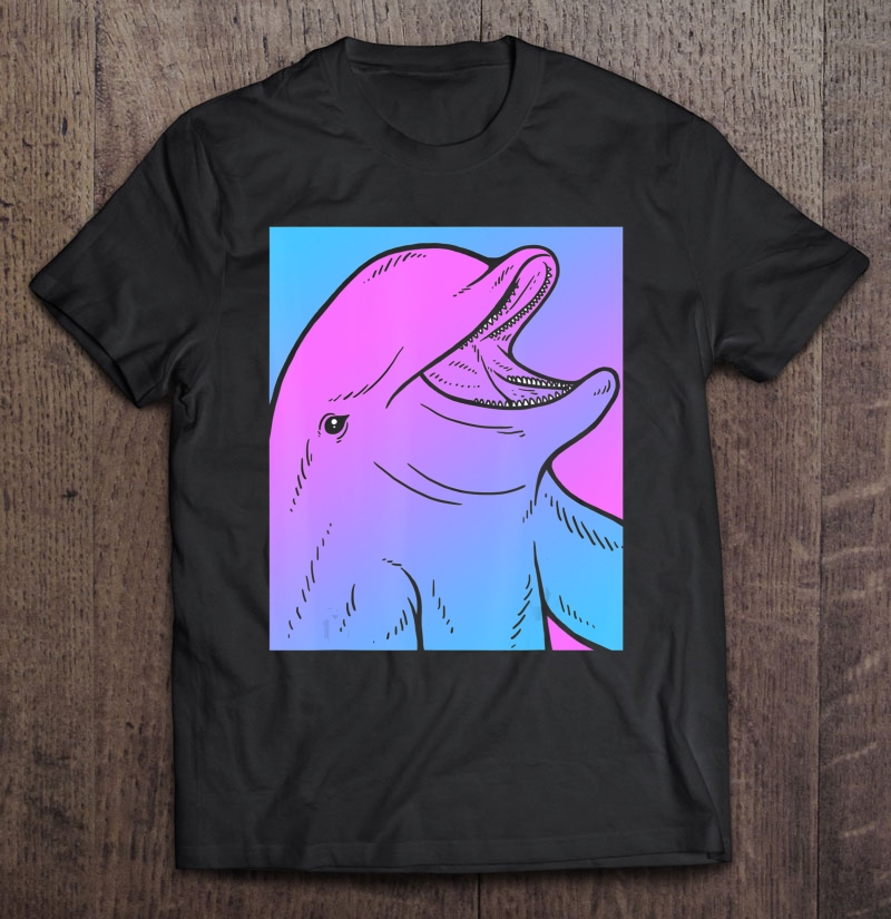 Vaporwave Dolphin Aesthetic - Pastel Goth Sealife Shirt