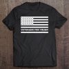 Veterans For Trump With White Horizontal Flag Design Tee