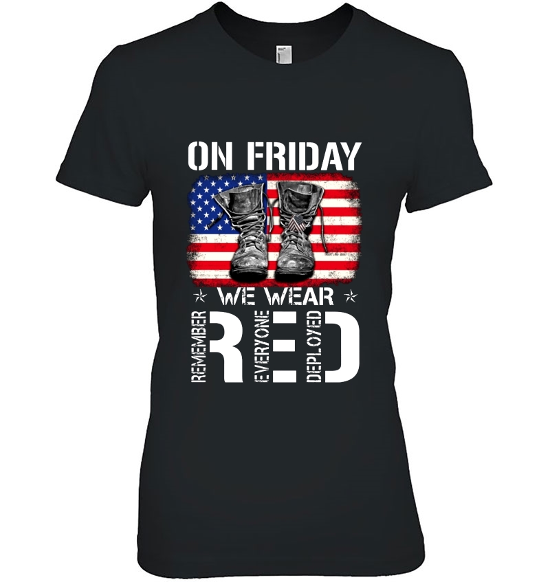 On Friday We Wear Red American Flag Combat Boots Version Hoodie