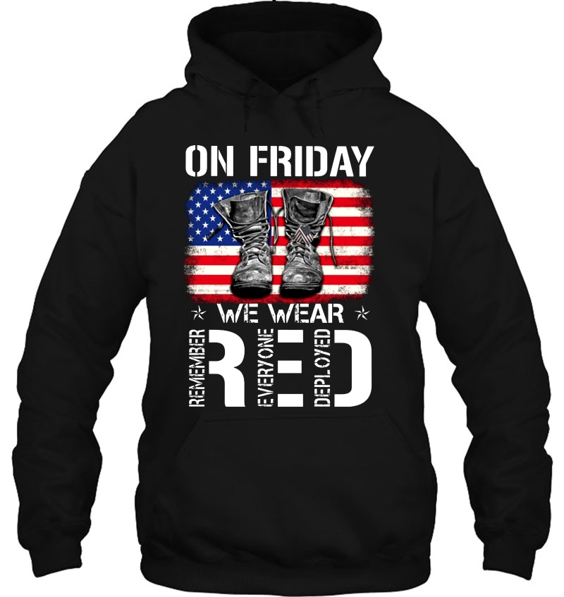 On Friday We Wear Red American Flag Combat Boots Version Mugs