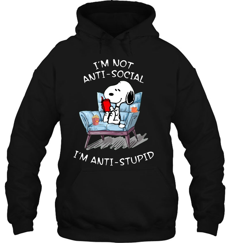 I'm Not Anti-Social I'm Anti-Stupid Snoopy Version Mugs