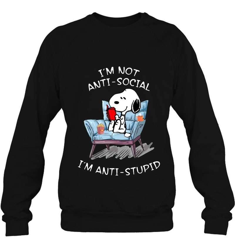 I'm Not Anti-Social I'm Anti-Stupid Snoopy Version Mugs