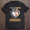 I Wear Orange For Me Multiple Sclerosis Awareness Heart Version Tee