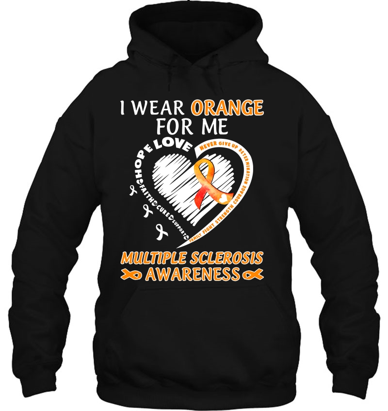 I Wear Orange For Me Multiple Sclerosis Awareness Heart Version Mugs