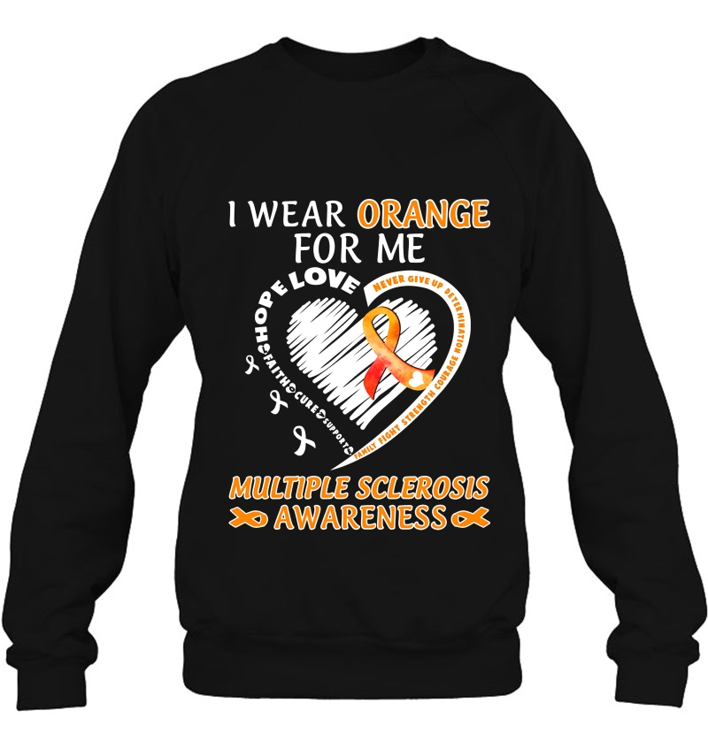 I Wear Orange For Me Multiple Sclerosis Awareness Heart Version Mugs