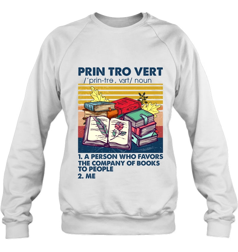 Prin Tro Vert Noun 1 A Person Who Favors The Company Of Books To People Vintage Version Mugs