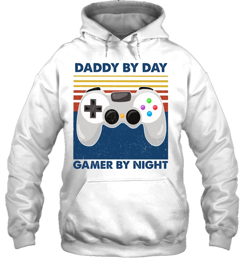 Daddy By Day Gamer By Night Game Controller Vintage Version Mugs