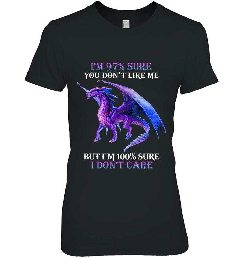 I'm 97% Sure You Don't Like Me But I'm 100% Sure I Don't Care Dragon Version Hoodie