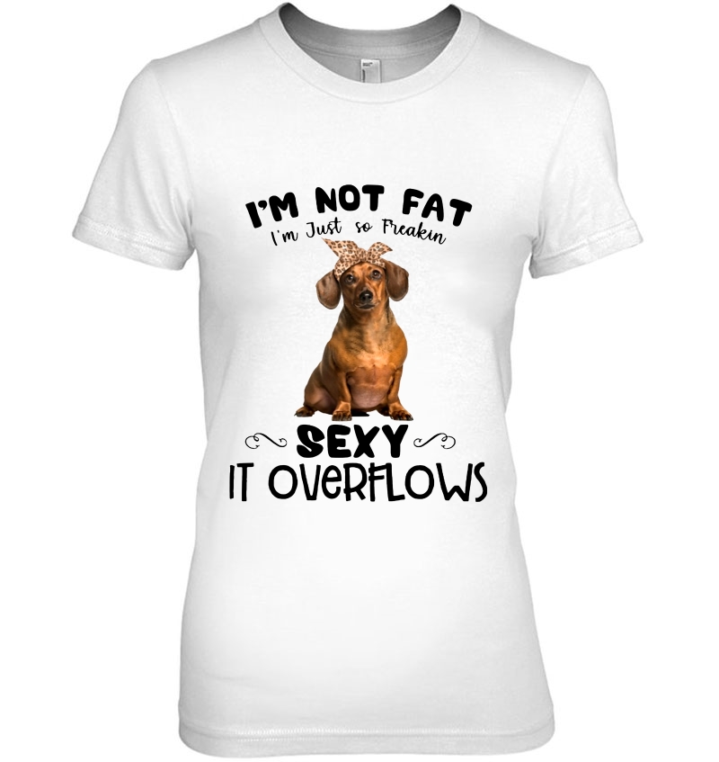 I'm Not Fat I'm Just So Freakin Sexy It Overflows Dachshund Version Hoodie