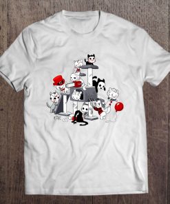 Horror Movie Characters Cute Cats Version Tee