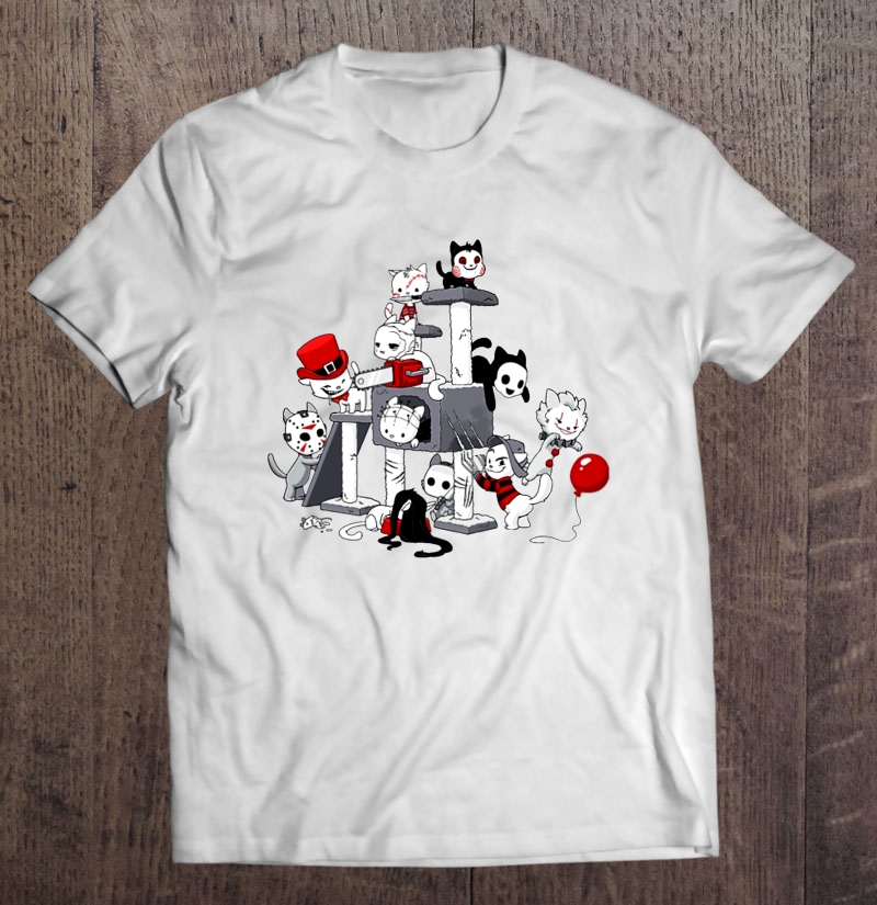 Horror Movie Characters Cute Cats Version Shirt