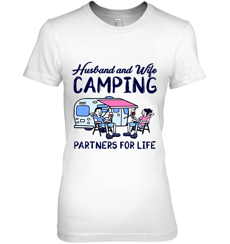 Husband And Wife Camping Partners For Life Hoodie