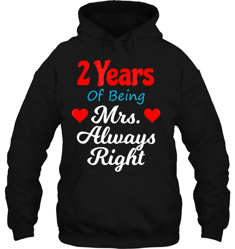 2Nd Wedding Anniversary Tshirt For Her Mrs Always Right Wife Mugs