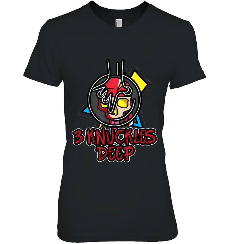 3 Knuckles Deep Tee Bowling Team Punk Tee Shirt Rock Bowler Hoodie