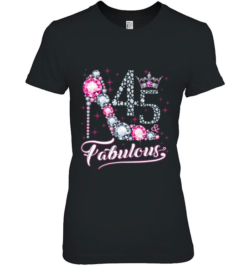 45 And & Fabulous 1975 45Th Birthday Gift Tee For Womens Hoodie