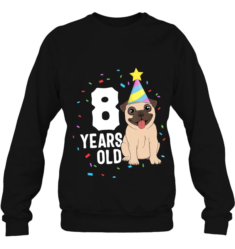 8 Years Old Birthday Pug Dog Lover Party 8Th Birthday Kid Mugs