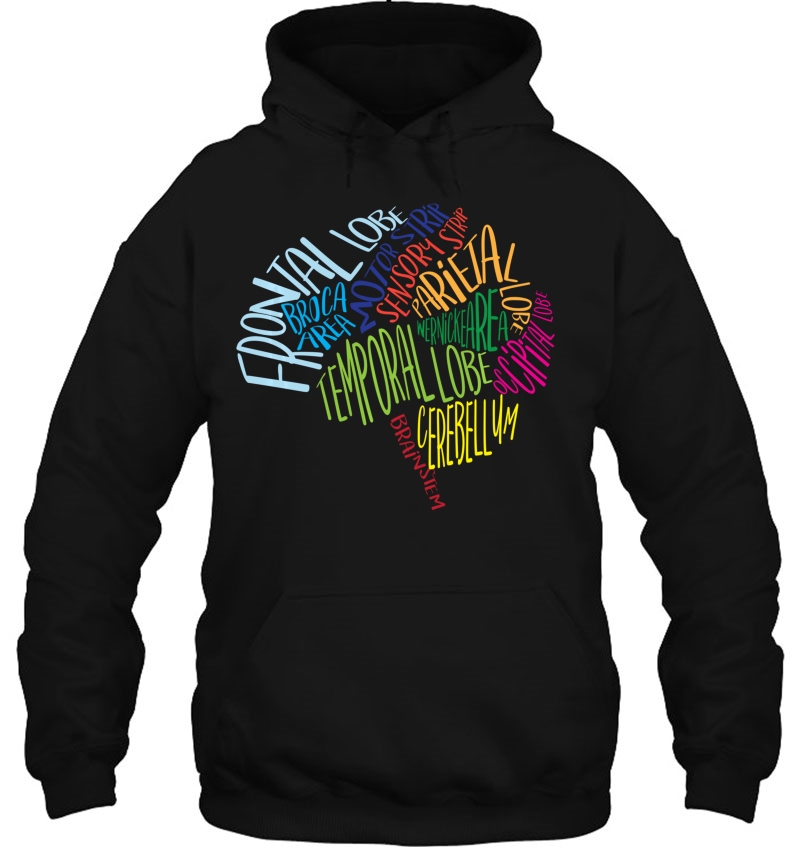Brain Typography Rn Nurse Neurologist Word Bubble Sweater Hoodie