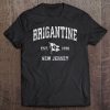 Brigantine Nj Vintage Nautical Boat Anchor Flag Sports Tee