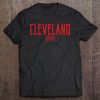 Cleveland Vintage Text Red Print Tee