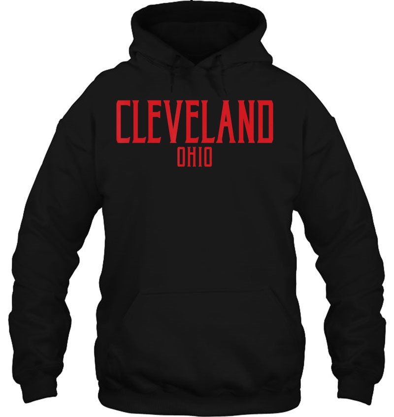 Cleveland Vintage Text Red Print Mugs