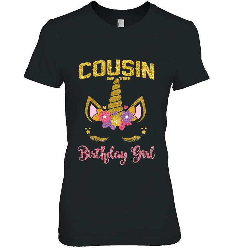 Cousin Of The Birthday Girl Party Outfit Unicorn Matching Hoodie