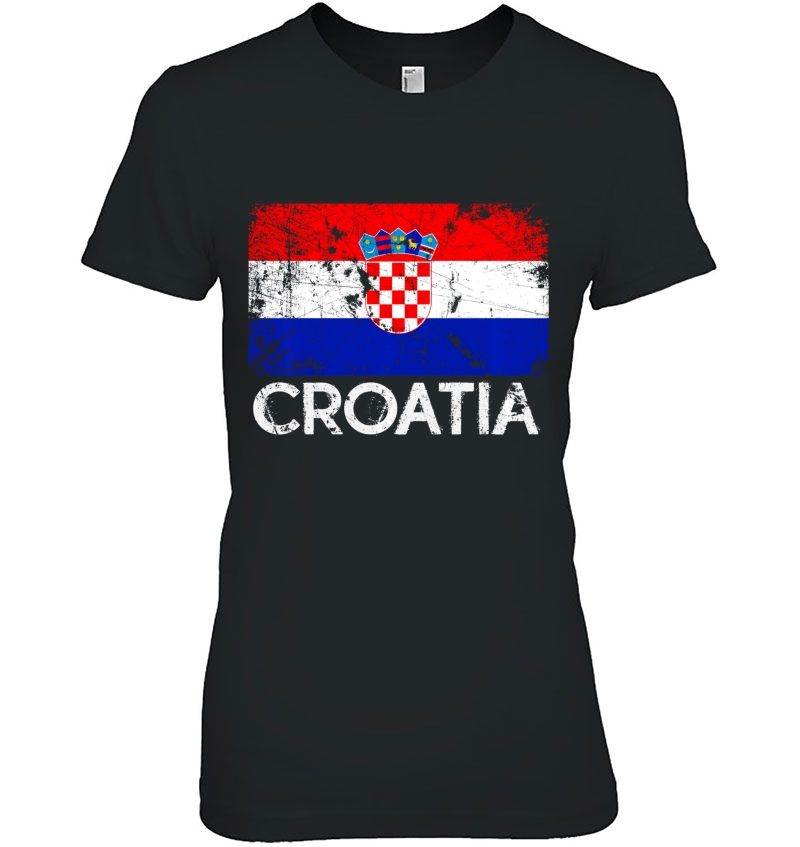 Croatian Flag Vintage Made In Croatia Gift Pullover Hoodie