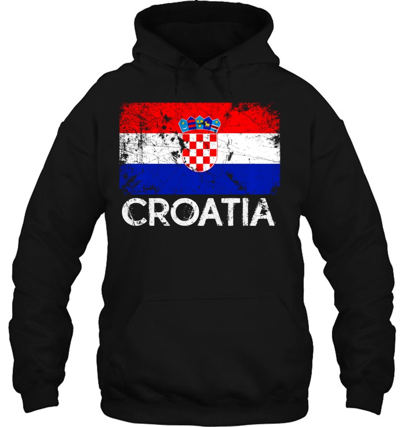 Croatian Flag Vintage Made In Croatia Gift Pullover Mugs