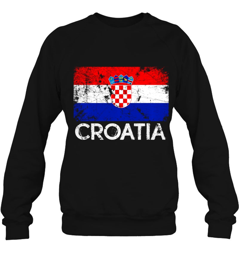 Croatian Flag Vintage Made In Croatia Gift Pullover Mugs