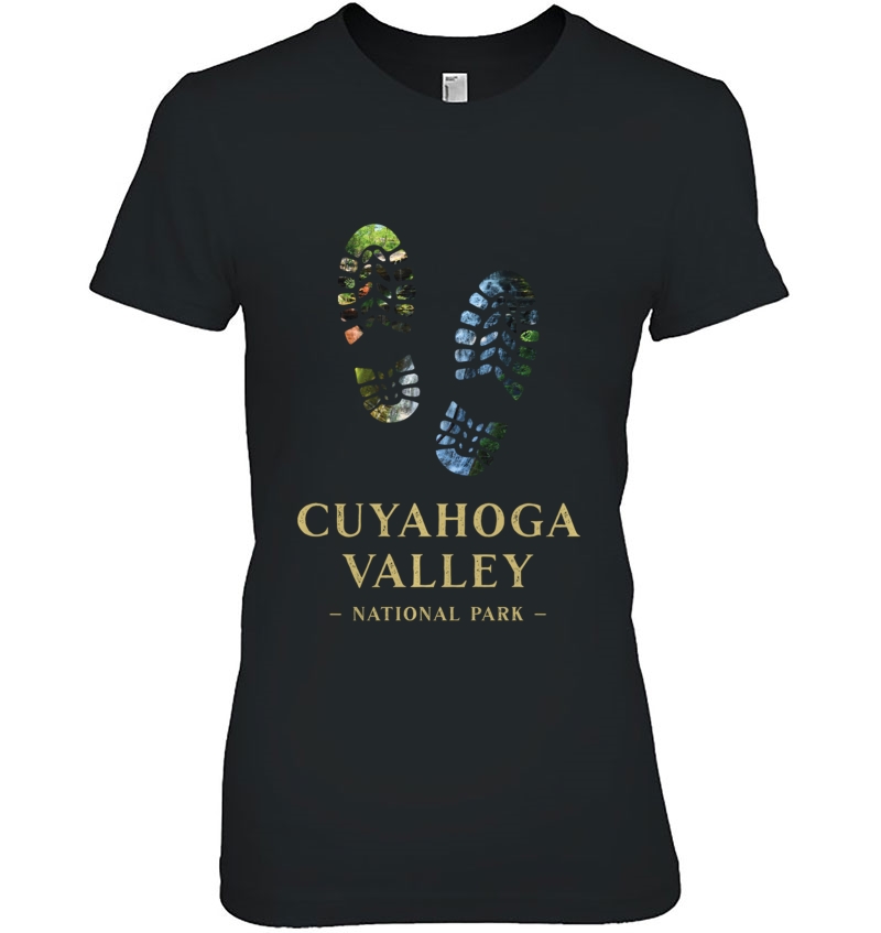 Cuyahoga Valley National Park Brandywine Falls Hiking Trail Pullover Ladies Tee