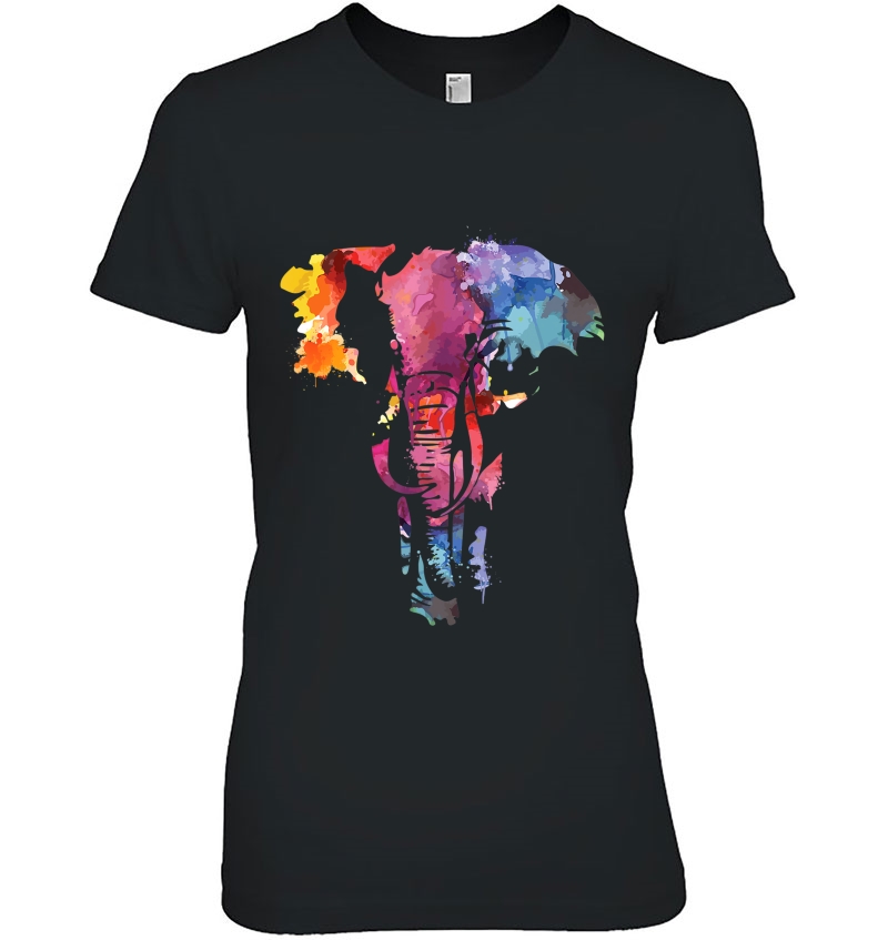 Elephant Watercolor Art Design For People Who Love Elephants Hoodie