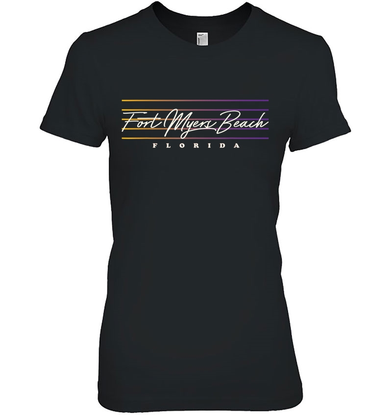 Fort Myers Beach Shirt Nostalgic Retro Style Florida Ladies Tee