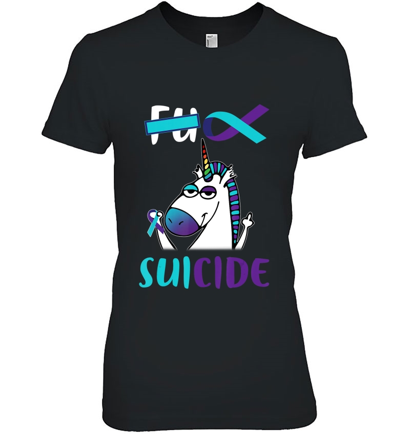 Fuck Suicide Prevention Awareness Unicorn Funny Gifts Hoodie