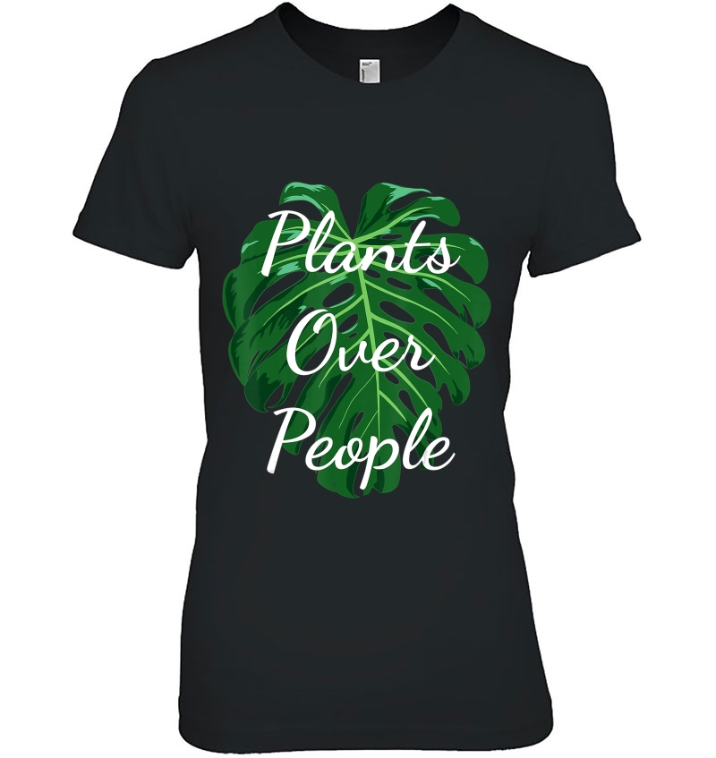 Funny Monstera Adansonii Plants Over People Monstera Leaf Ladies Tee