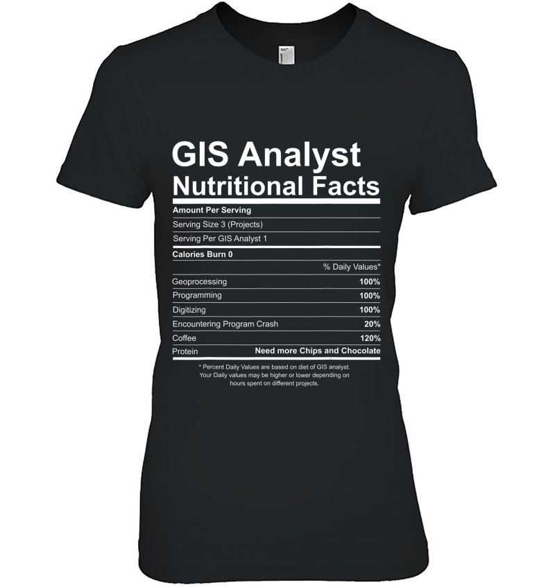 Gis Analyst Nutritional Facts Gift Hoodie