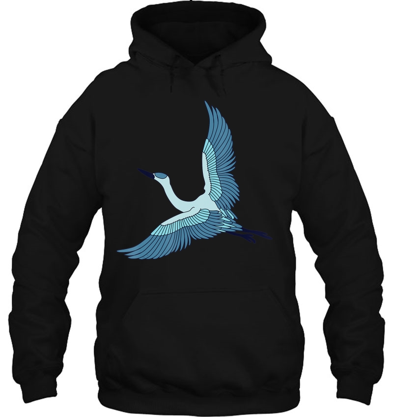 Great Blue Flying Heron Full Flight Ornithologist Hoodie
