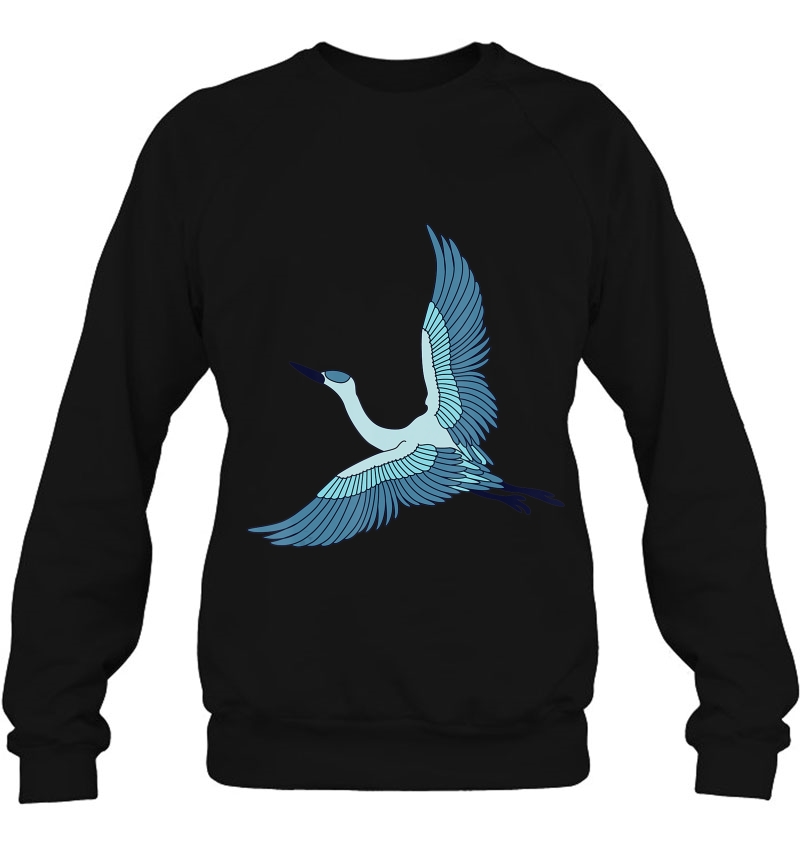 Great Blue Flying Heron Full Flight Ornithologist Sweatshirt