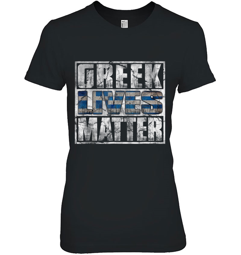 Greek Lives Matter Flag Ladies Tee