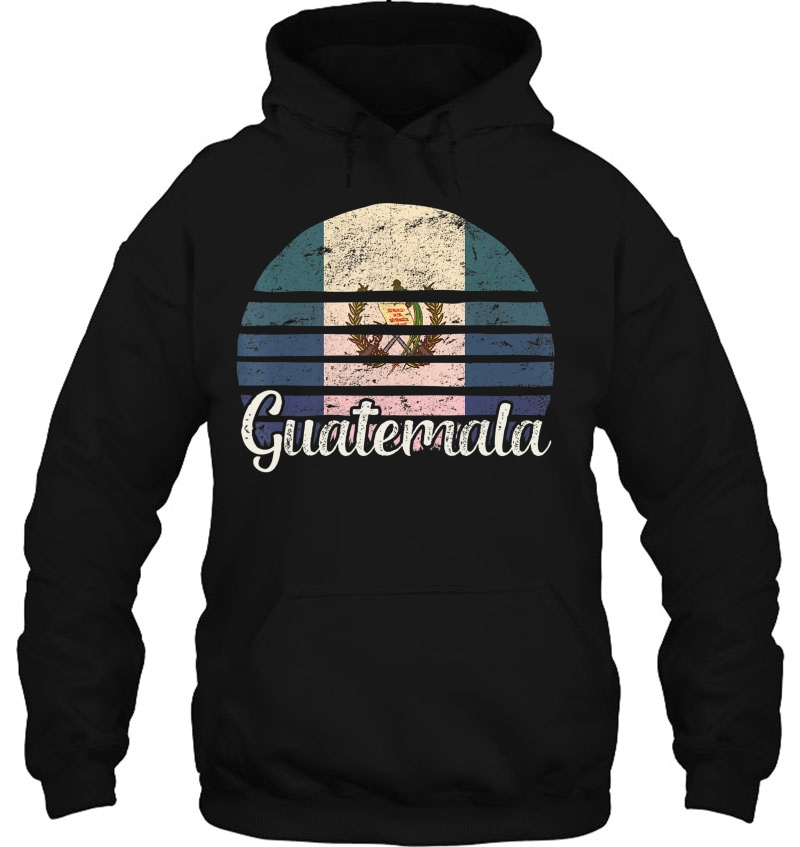 Guatemala Vintage Flag Tee Retro Sunset Art Hoodie