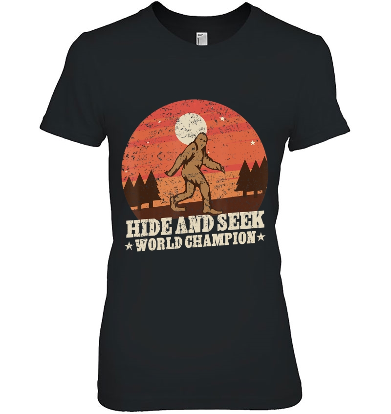 Hide And Seek World Champion Retro Bigfoot Vintage Hoodie