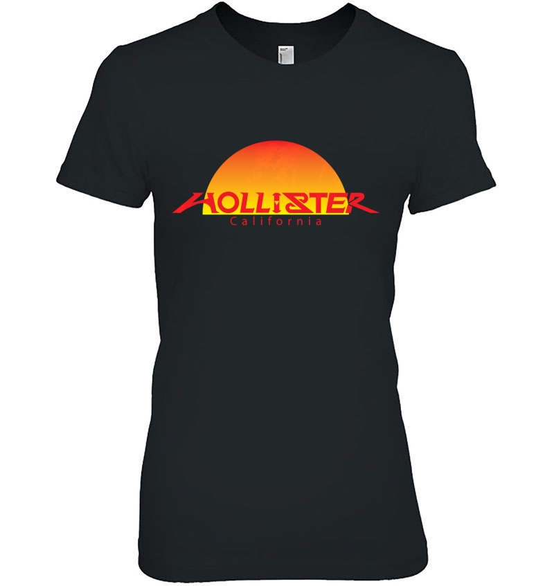 Hollister Ca., Hollister Sunset Gift Back View Souvenir Ladies Tee