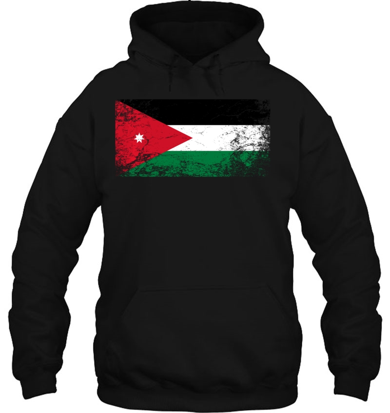 Jordanian National Flag Vintage Gift Pullover Hoodie