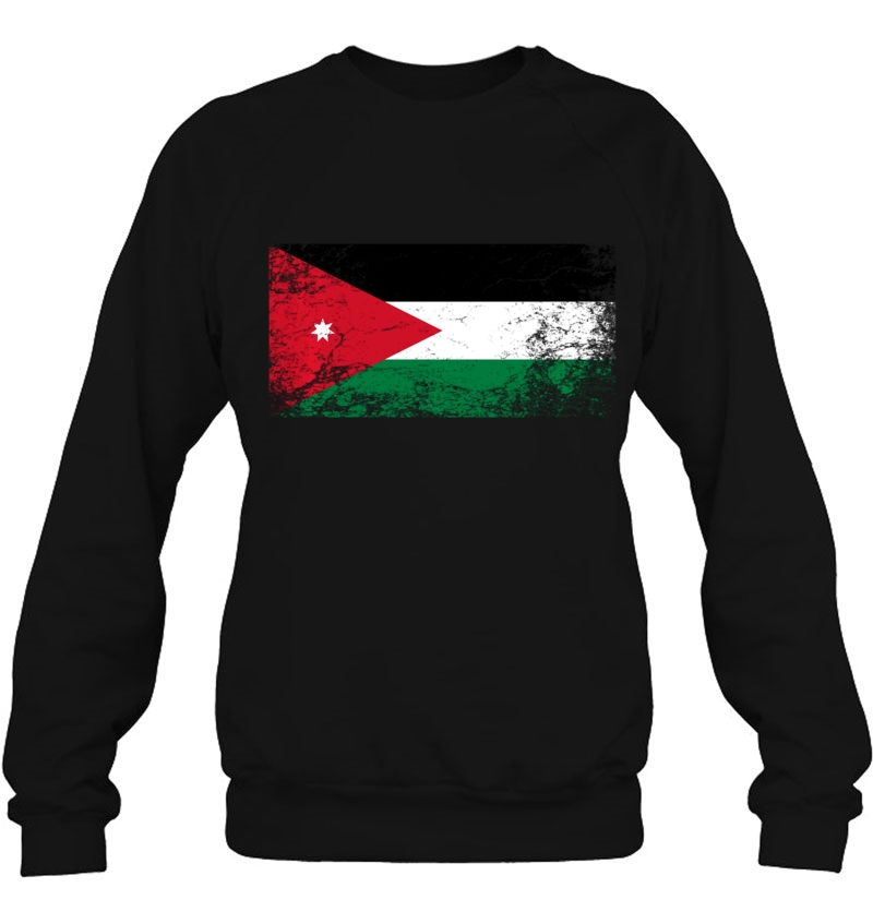 Jordanian National Flag Vintage Gift Pullover Sweatshirt