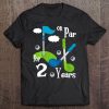 Kids 2 Year Old Golf Birthday Party Shirt Tee Gift For Boy Girl Tee