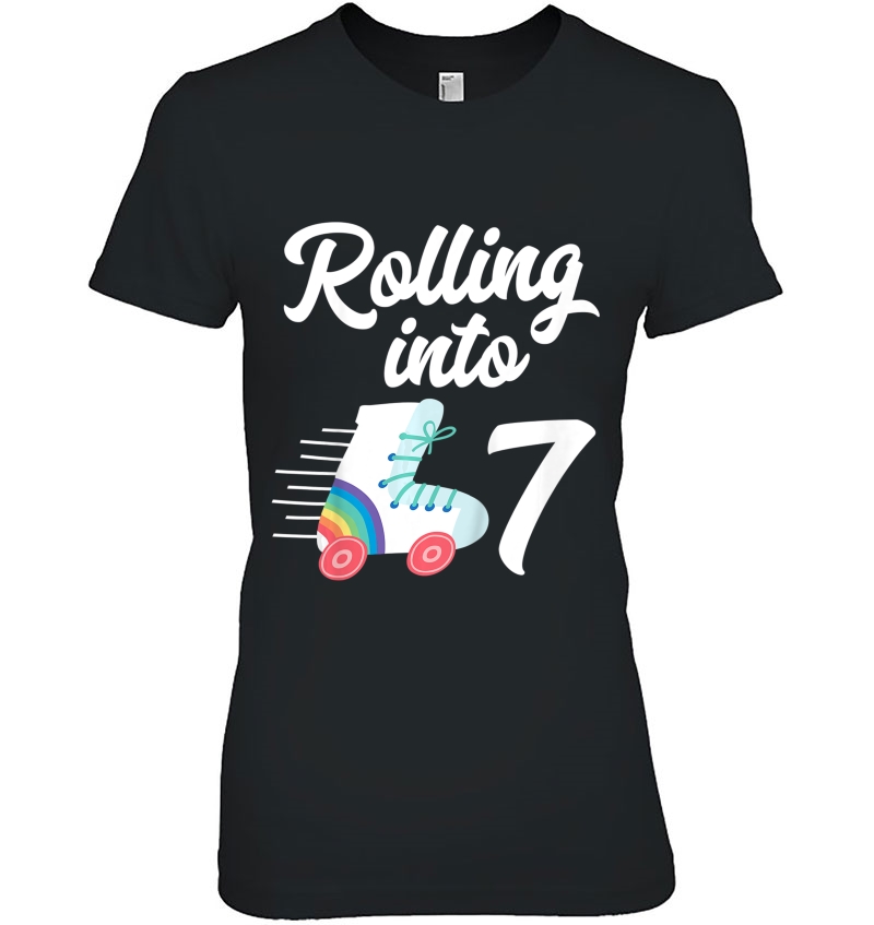 Kids Let's Roll I'm Turning 7 Roller Skates Rolling Into 7 Years Hoodie