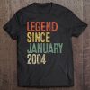 Legend Since January 2004 16Th Birthday Gift 16 Year Old Tee