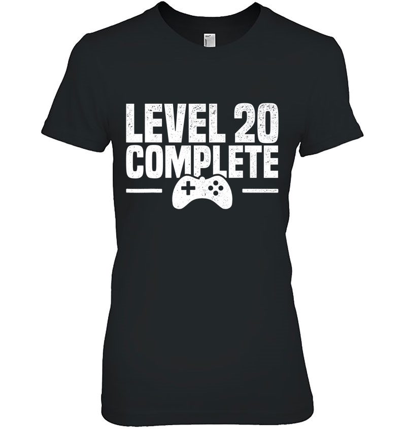 Level 20 Complete - Gamer 20Th Birthday Gift Hoodie