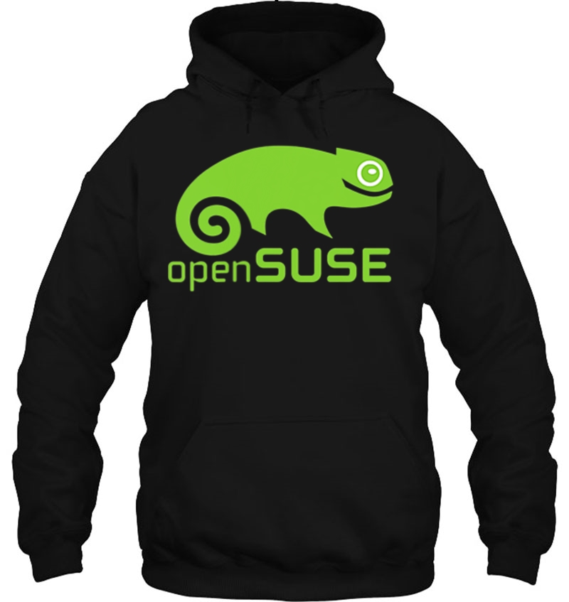 Linux Opensuse Lover Tagline & Logo Open Source Os Hoodie