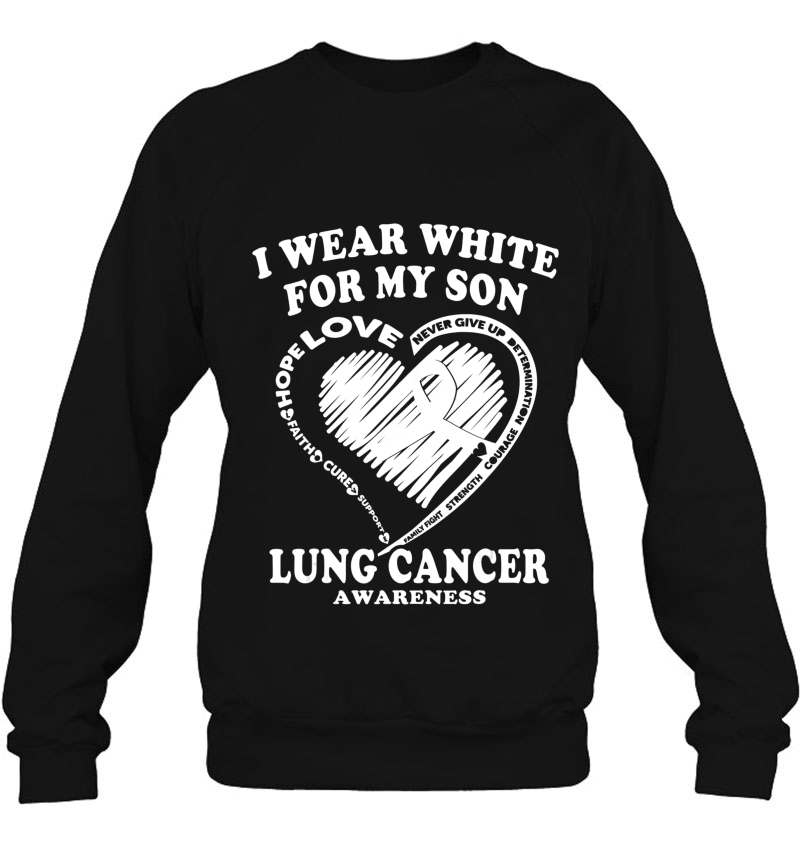 Lung Cancer Awareness - I Wear White For My Son Mugs