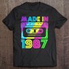 Made In 1987 Cassette Birthday Outfit 80S Party Wear Tee Tee