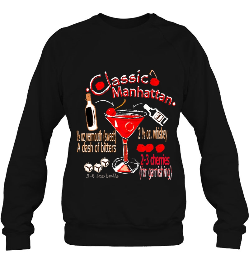 Manhattan Cocktail Recipe Tshirt Drinking Party Costume Gift Premium Mugs